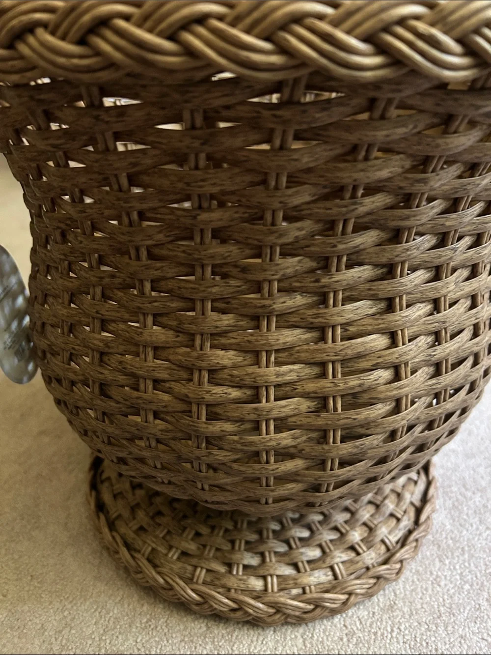 Studio McGee 14” x 16” Resin Wicker Outdoor Planter - Natural Brown